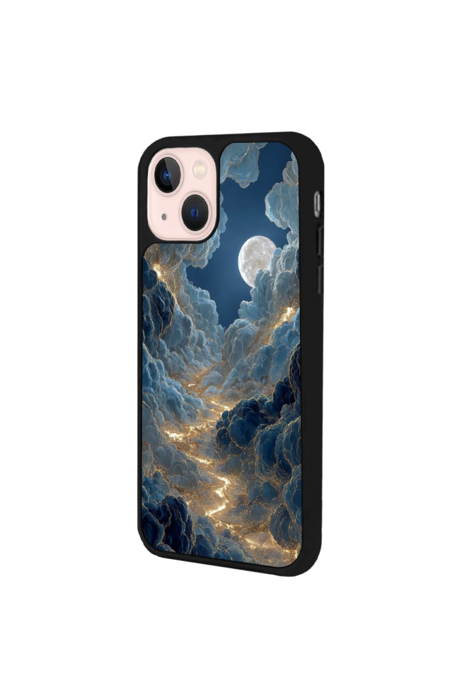 iPhone 13 Mini Uyumlu Ay Tasarımlı Glossy Premium Kılıf