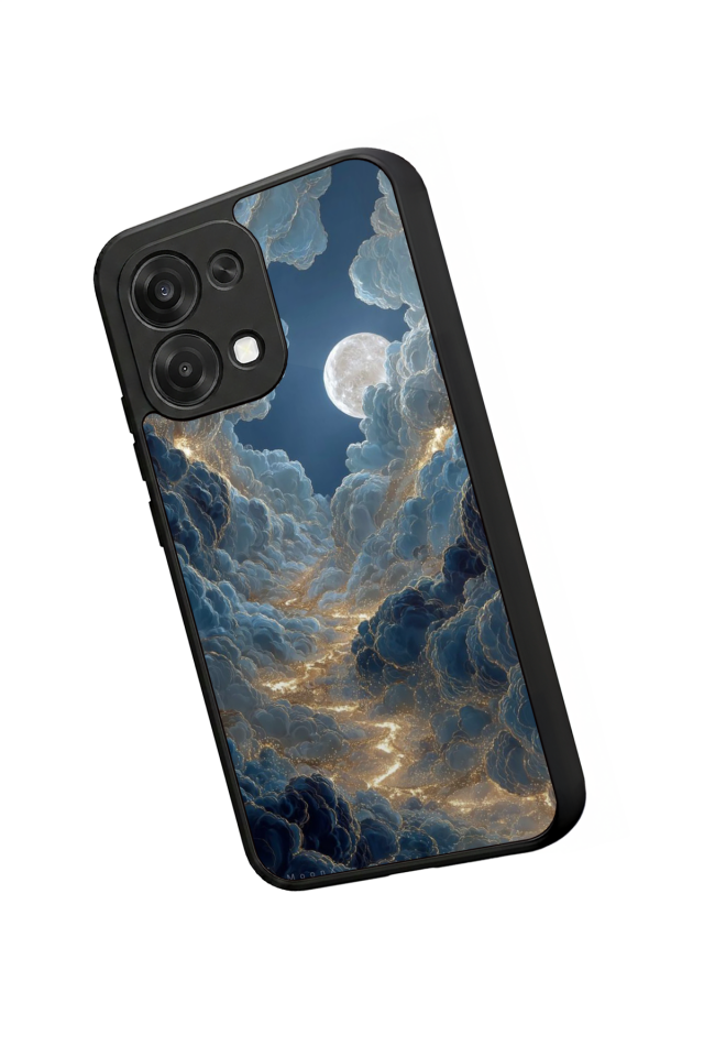 Oppo A6 Pro Uyumlu Ay Tasarımlı Glossy Premium Kılıf
