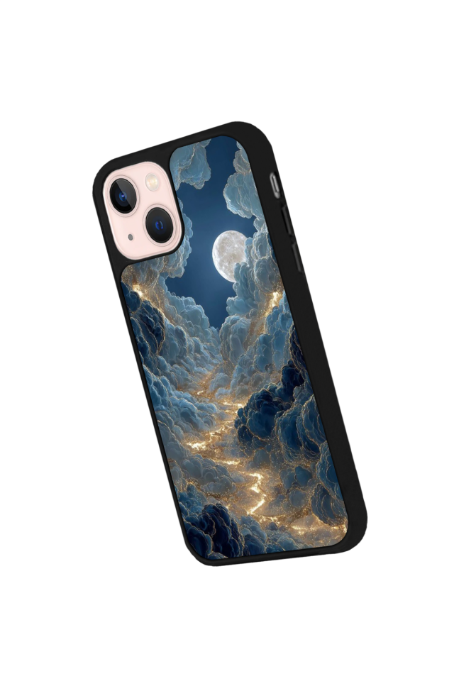 iPhone 13 Mini Uyumlu Ay Tasarımlı Glossy Premium Kılıf