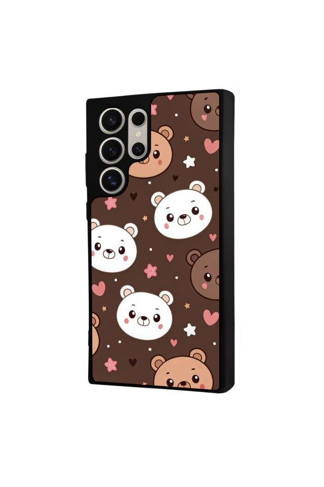 Samsung Galaxy S23 Ultra Uyumlu Ayı Tasarımlı Glossy Premium Kılıf