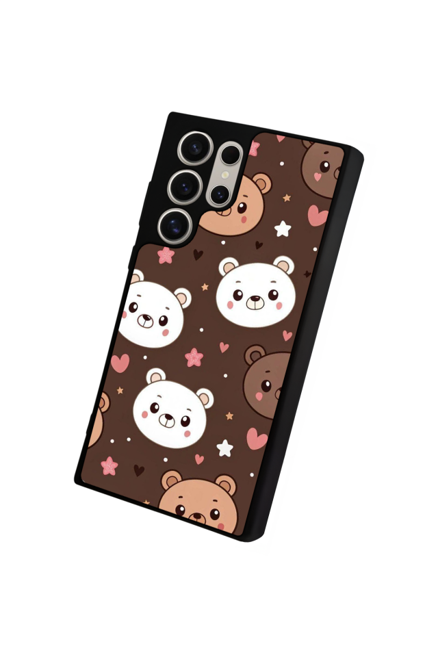 Samsung Galaxy S23 Ultra Uyumlu Ayı Tasarımlı Glossy Premium Kılıf