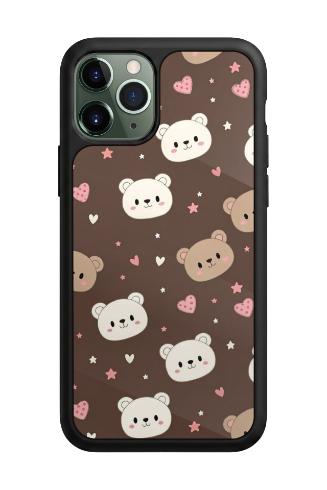 iPhone 11 Pro Uyumlu Ayı Tasarımlı Glossy Premium Kılıf