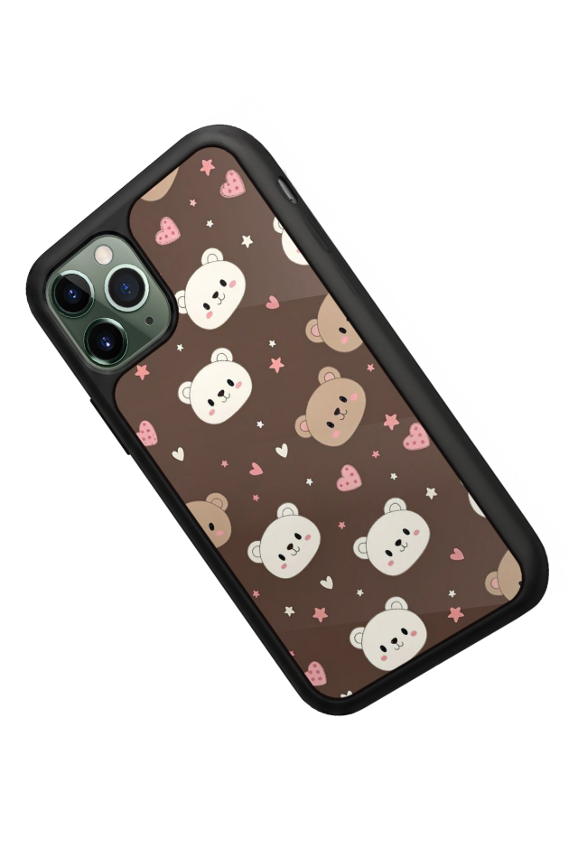 iPhone 11 Pro Uyumlu Ayı Tasarımlı Glossy Premium Kılıf