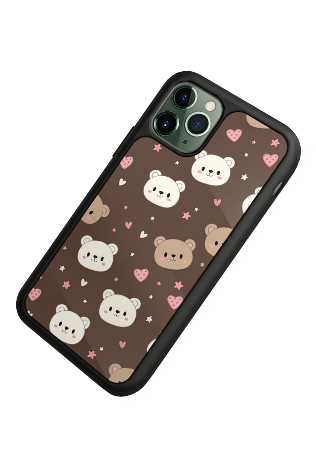 iPhone 11 Pro Uyumlu Ayı Tasarımlı Glossy Premium Kılıf