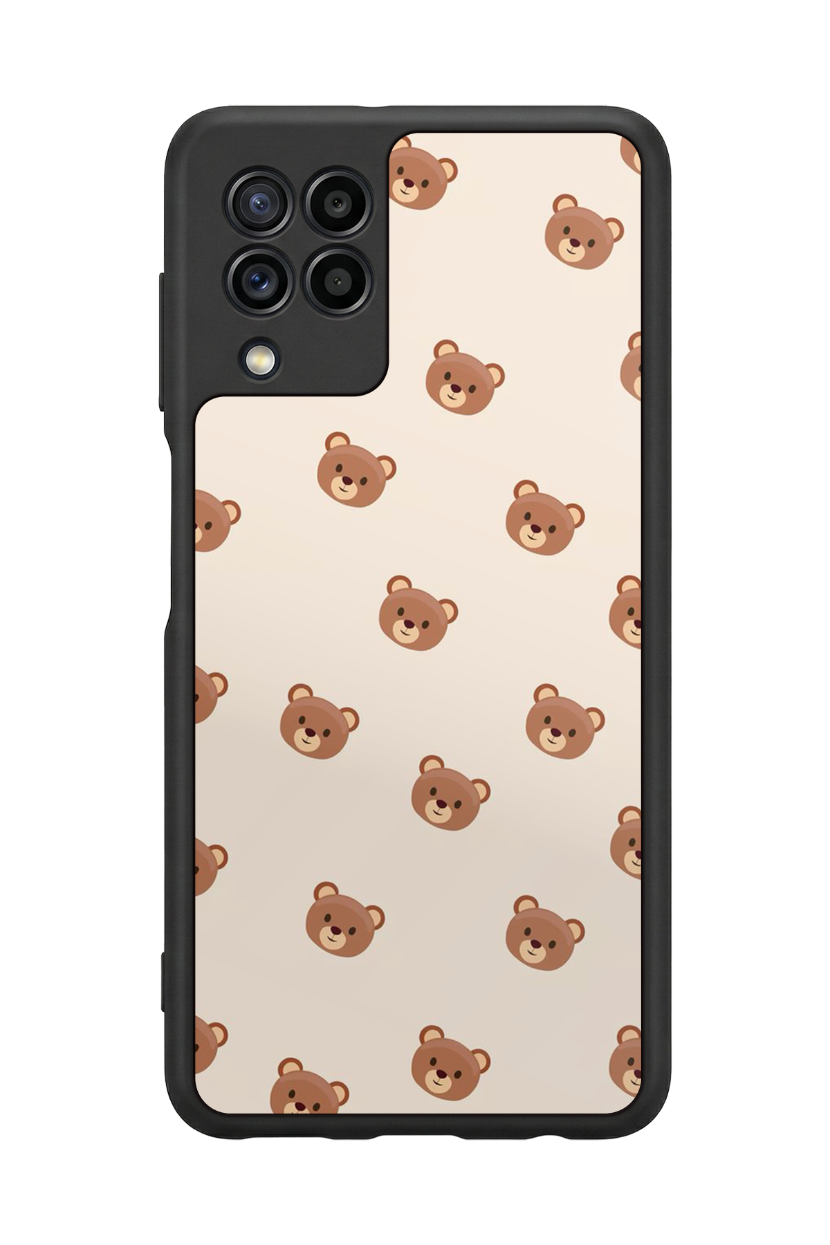 Samsung Galaxy M22 Uyumlu Ayı Tasarımlı Glossy Premium Kılıf