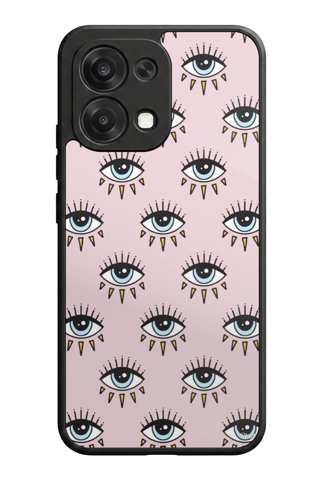 Oppo A6 Pro Uyumlu Göz Tasarımlı Glossy Premium Kılıf