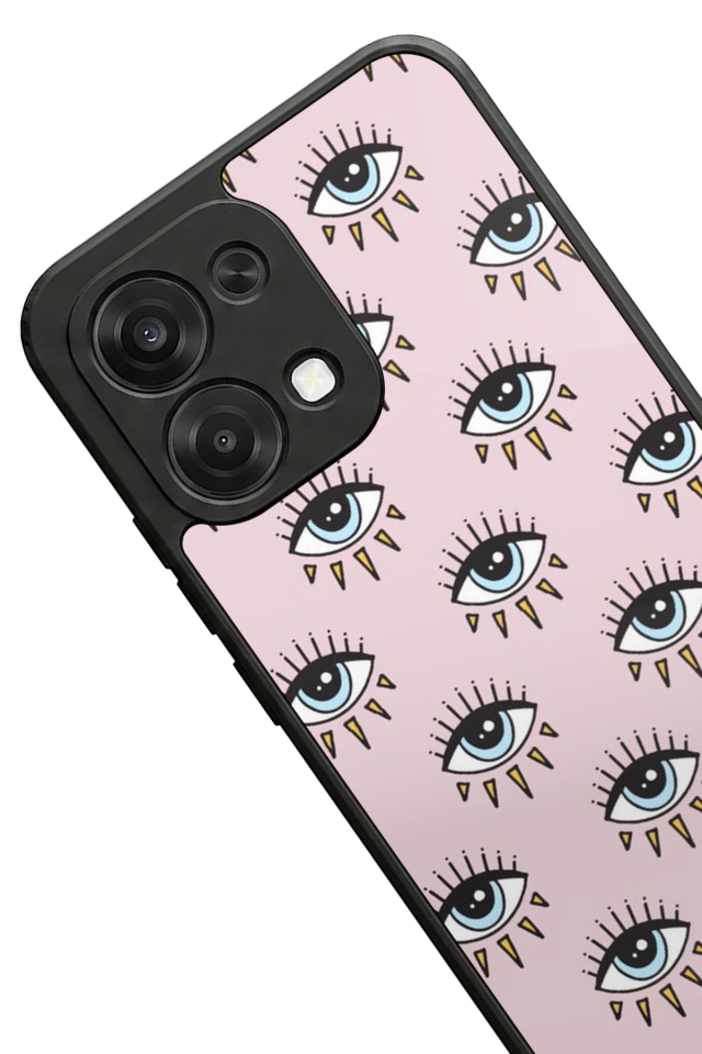 Oppo A6 Pro Uyumlu Göz Tasarımlı Glossy Premium Kılıf