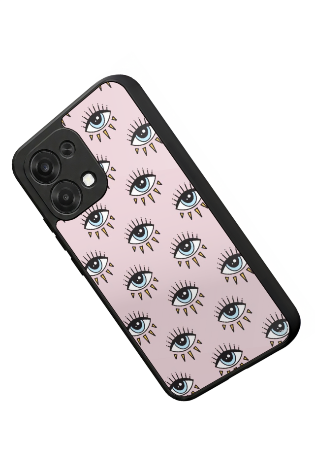 Oppo A6 Pro Uyumlu Göz Tasarımlı Glossy Premium Kılıf