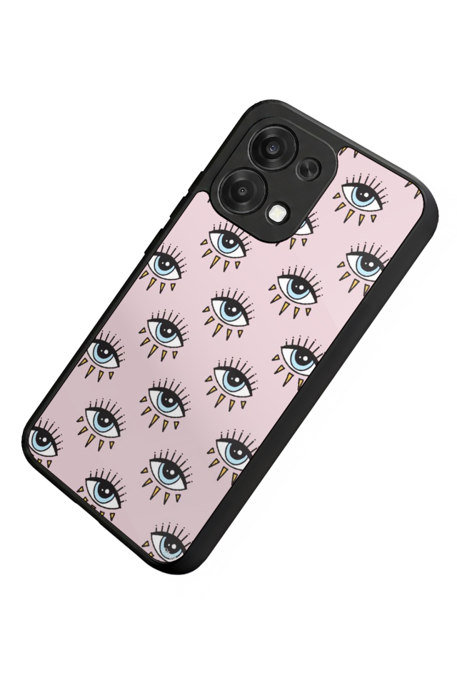 Oppo A6 Pro Uyumlu Göz Tasarımlı Glossy Premium Kılıf