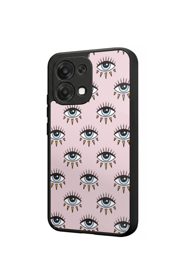 Oppo A6 Pro Uyumlu Göz Tasarımlı Glossy Premium Kılıf