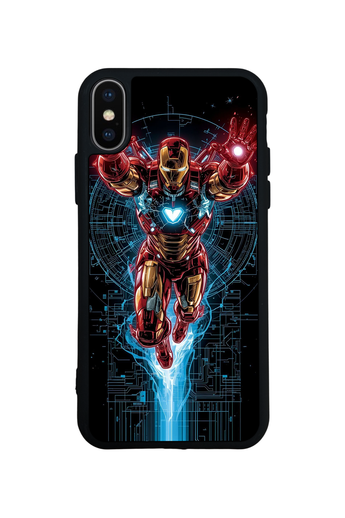 iPhone XS Max Uyumlu Iron Man ( Demir Adam ) Tasarımlı Glossy Premium Kılıf