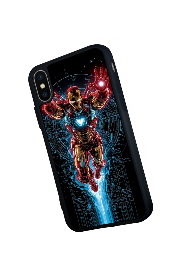 iPhone XS Max Uyumlu Iron Man ( Demir Adam ) Tasarımlı Glossy Premium Kılıf