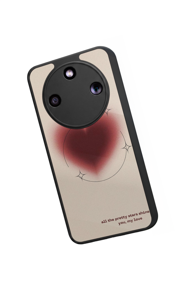 Honor Magic 8 Lite Uyumlu Kalp Love Tasarımlı Glossy Premium Kılıf