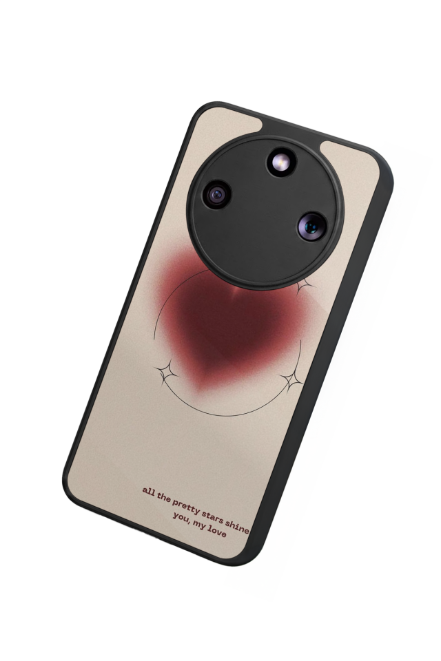Honor Magic 8 Lite Uyumlu Kalp Love Tasarımlı Glossy Premium Kılıf