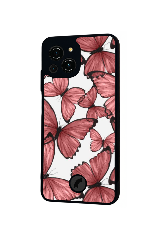 Reeder S23 Pro Max Uyumlu Kelebek Tasarımlı Glossy Premium Kılıf