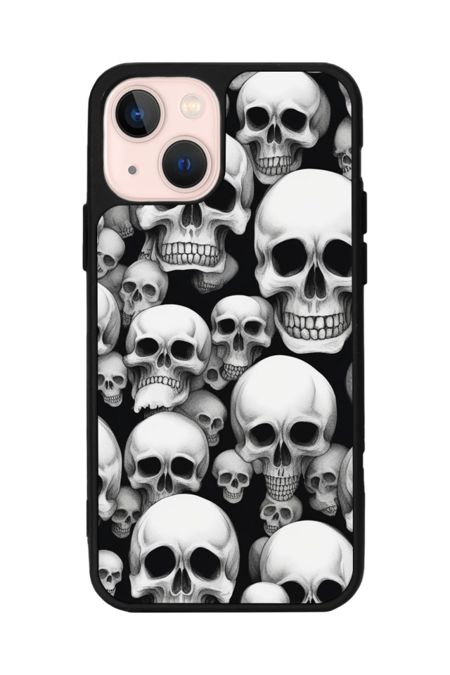 iPhone 13 Mini Uyumlu KuruKafa Tasarımlı Glossy Premium Kılıf