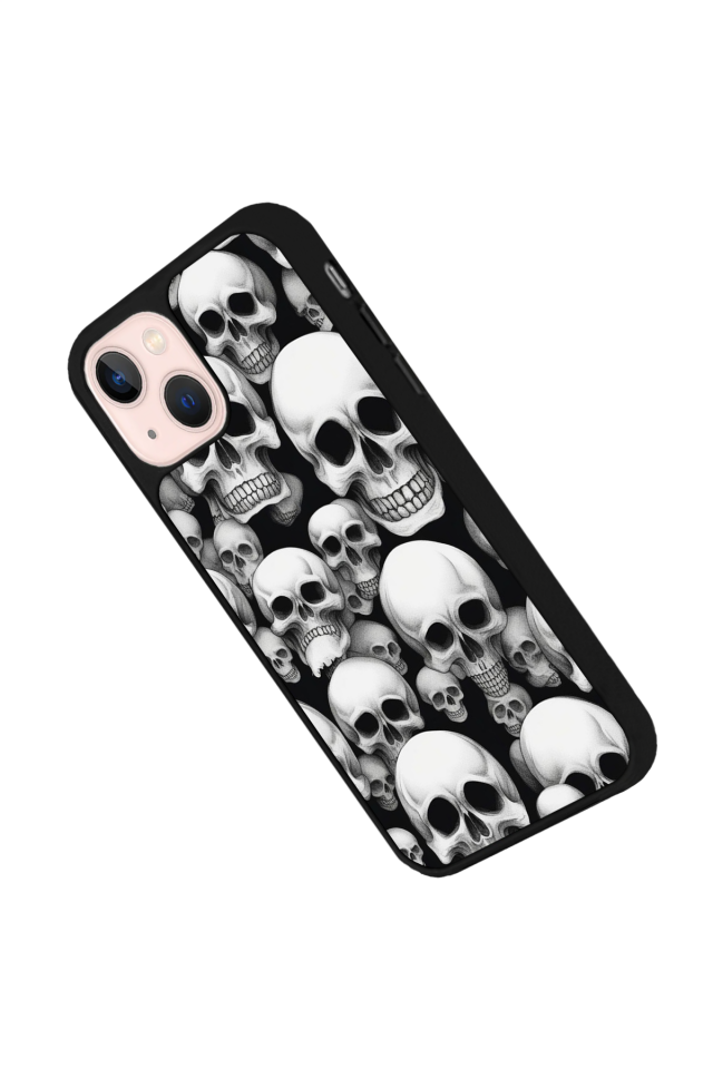 iPhone 13 Mini Uyumlu KuruKafa Tasarımlı Glossy Premium Kılıf