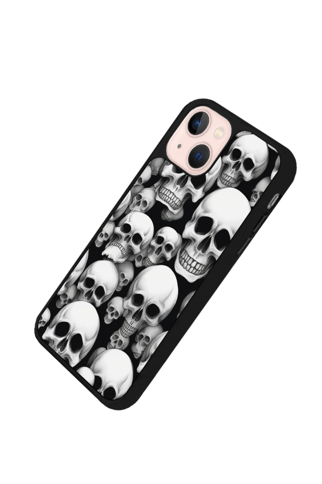 iPhone 13 Mini Uyumlu KuruKafa Tasarımlı Glossy Premium Kılıf