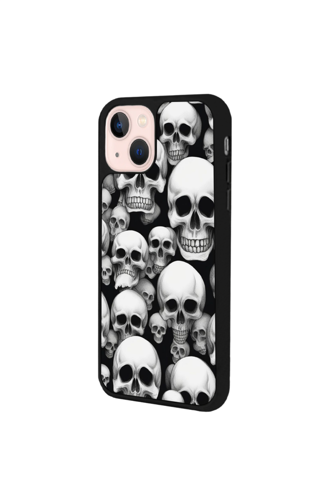iPhone 13 Mini Uyumlu KuruKafa Tasarımlı Glossy Premium Kılıf