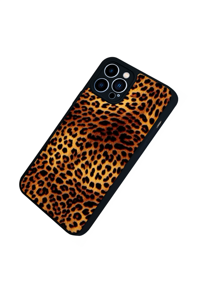 iPhone 12 Pro Max Uyumlu Leopar Tasarımlı Glossy Premium Kılıf
