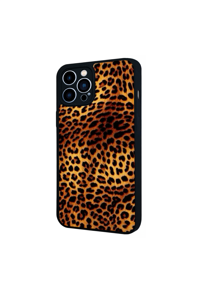 iPhone 12 Pro Max Uyumlu Leopar Tasarımlı Glossy Premium Kılıf