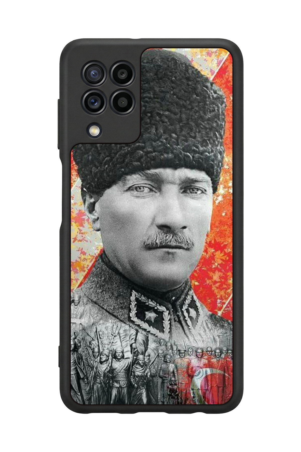 Samsung Galaxy M32 Uyumlu Mustafa Kemal Ataturk Tasarımlı Glossy Premium Kılıf