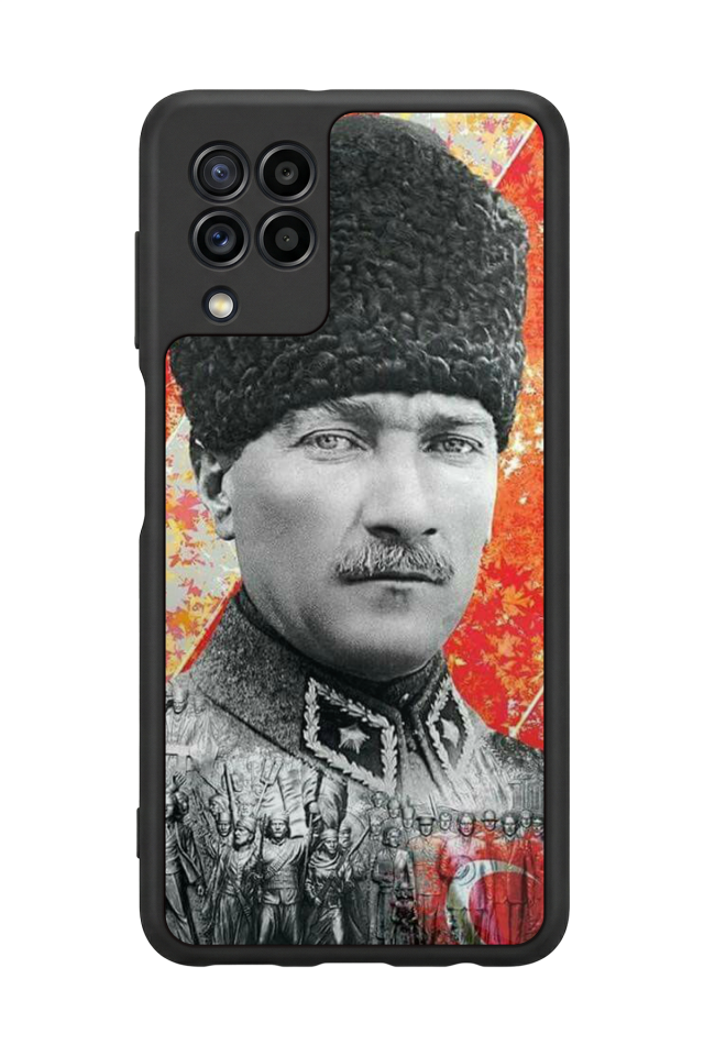 Samsung Galaxy M32 Uyumlu Mustafa Kemal Ataturk Tasarımlı Glossy Premium Kılıf