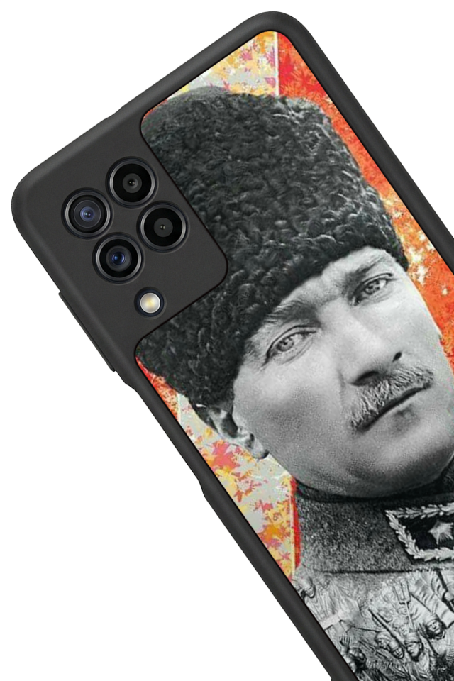 Samsung Galaxy M32 Uyumlu Mustafa Kemal Ataturk Tasarımlı Glossy Premium Kılıf