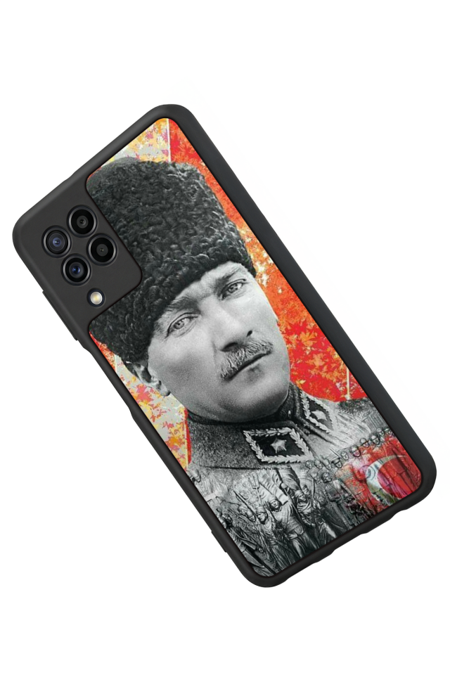Samsung Galaxy M32 Uyumlu Mustafa Kemal Ataturk Tasarımlı Glossy Premium Kılıf