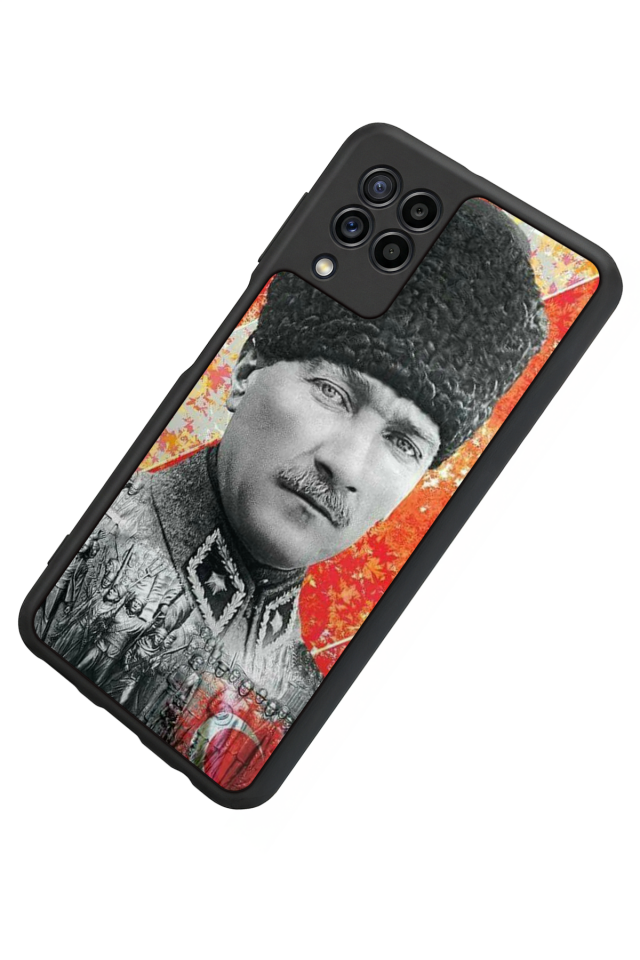 Samsung Galaxy M32 Uyumlu Mustafa Kemal Ataturk Tasarımlı Glossy Premium Kılıf