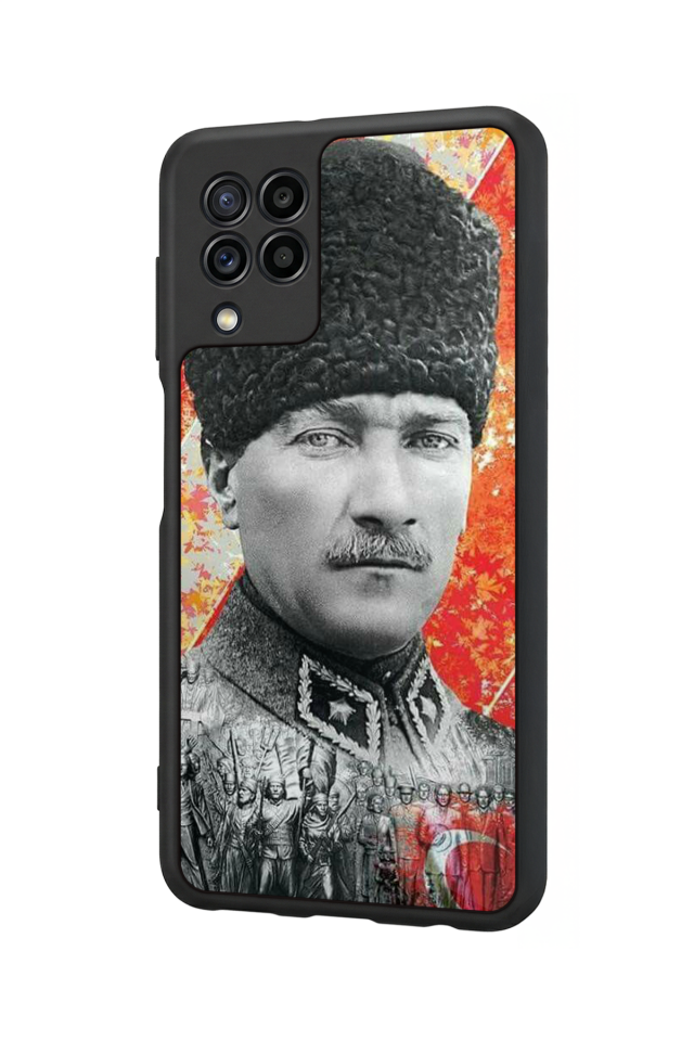 Samsung Galaxy M32 Uyumlu Mustafa Kemal Ataturk Tasarımlı Glossy Premium Kılıf