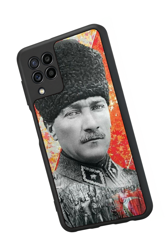 Samsung Galaxy M32 Uyumlu Mustafa Kemal Ataturk Tasarımlı Glossy Premium Kılıf