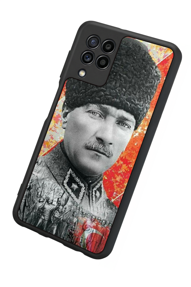 Samsung Galaxy M32 Uyumlu Mustafa Kemal Ataturk Tasarımlı Glossy Premium Kılıf