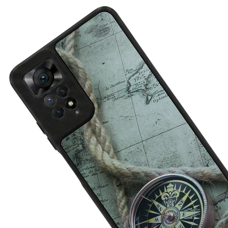 Xiaomi Redmi Note 12 Pro Uyumlu Pusula Tasarımlı Glossy Premium Kılıf