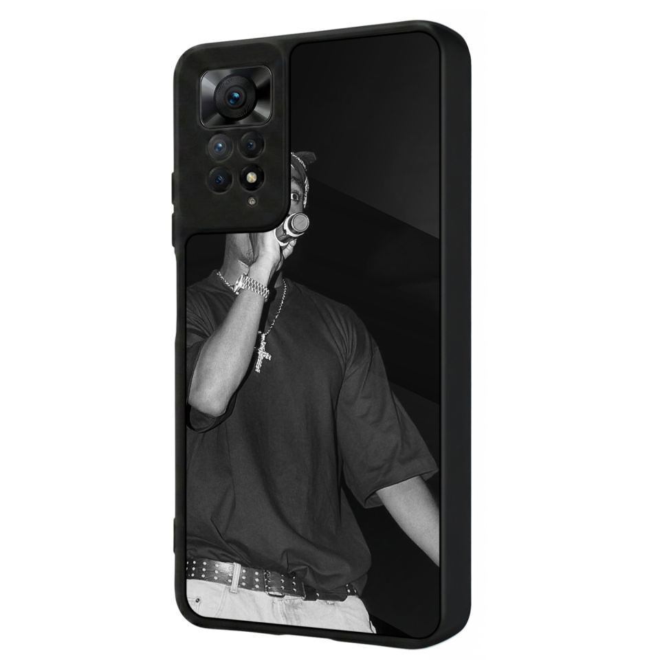 Xiaomi Redmi Note 11 Pro Uyumlu Tupac Tasarımlı Glossy Premium Kılıf