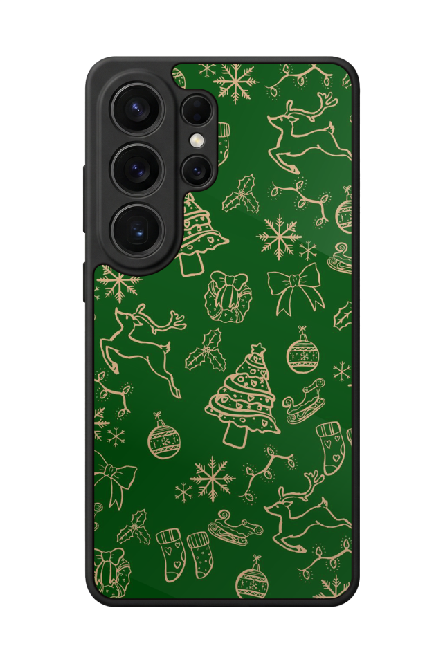 Samsung Galaxy S26 Ultra Uyumlu Yilbasi Christmas Tasarımlı Glossy Premium Kılıf