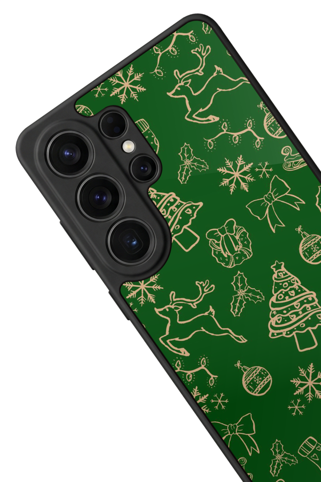 Samsung Galaxy S26 Ultra Uyumlu Yilbasi Christmas Tasarımlı Glossy Premium Kılıf
