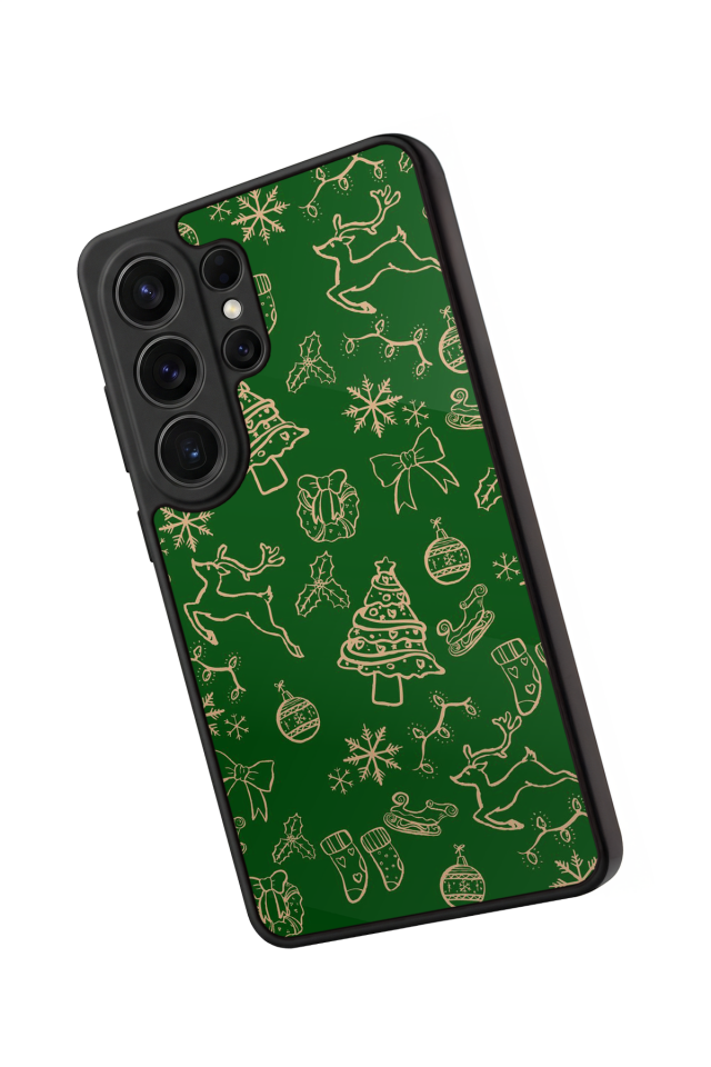 Samsung Galaxy S26 Ultra Uyumlu Yilbasi Christmas Tasarımlı Glossy Premium Kılıf