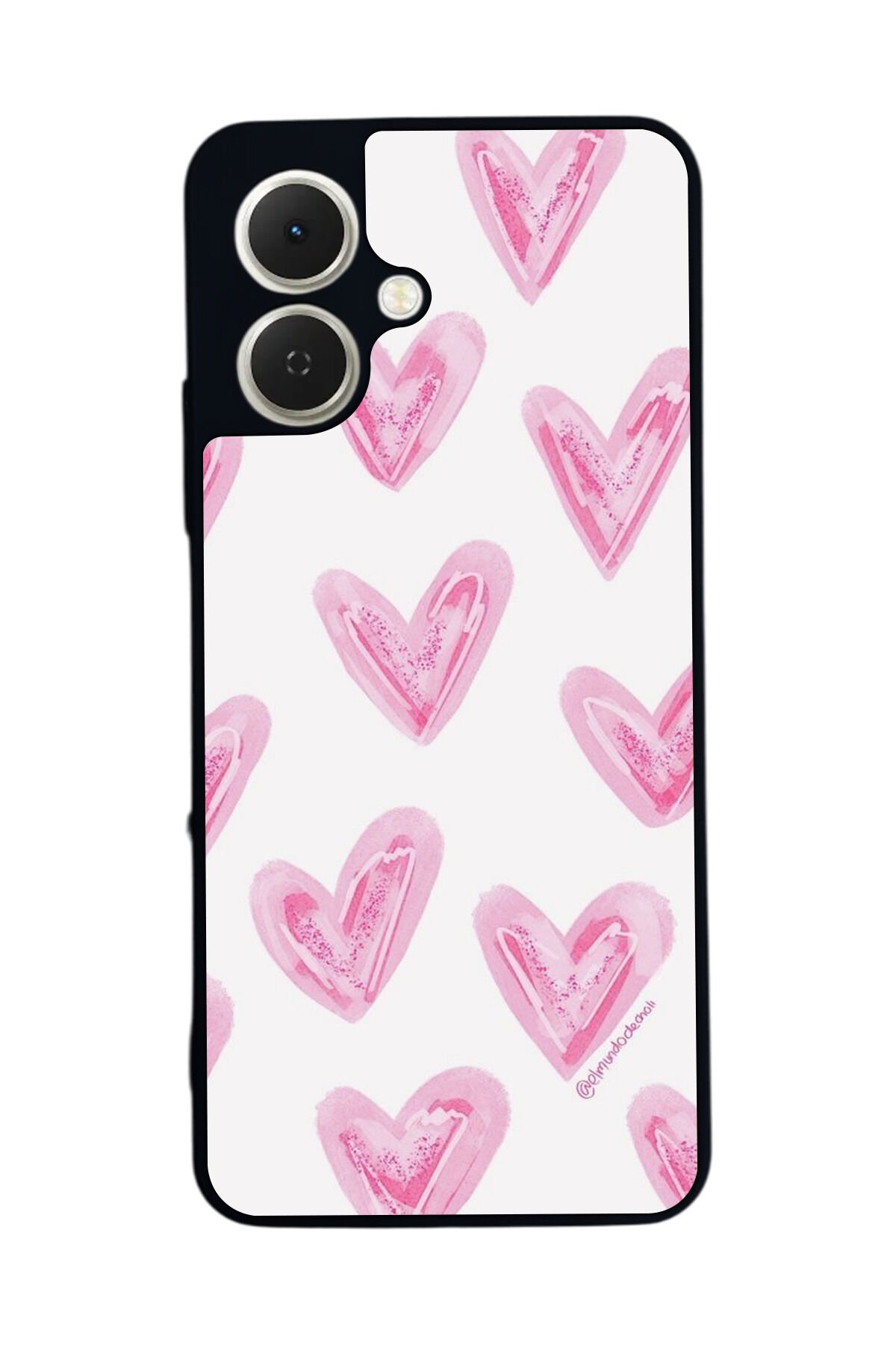 Tecno Spark GO 2 Uyumlu Kalp Love Tasarımlı Glossy Premium Kılıf