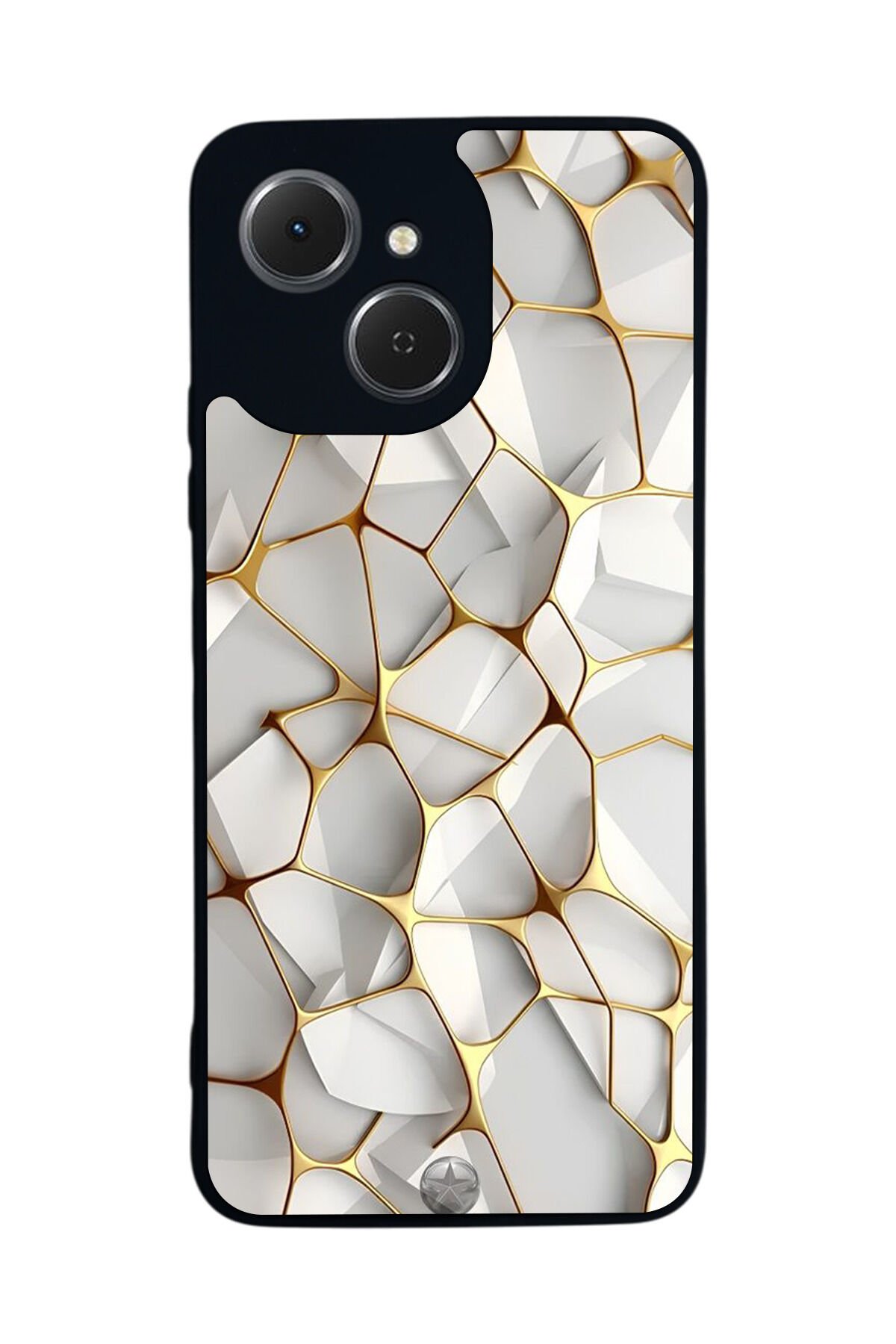 Tecno Spark 40C Uyumlu Mermer Marble Tasarımlı Glossy Premium Kılıf