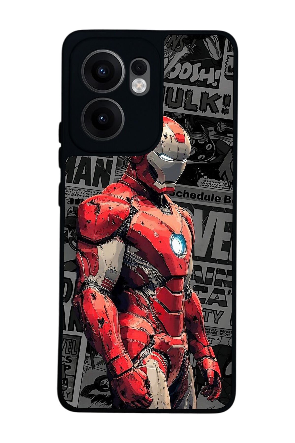 Oppo Reno 13F Uyumlu Iron Man ( Demir Adam ) Tasarımlı Glossy Premium Kılıf