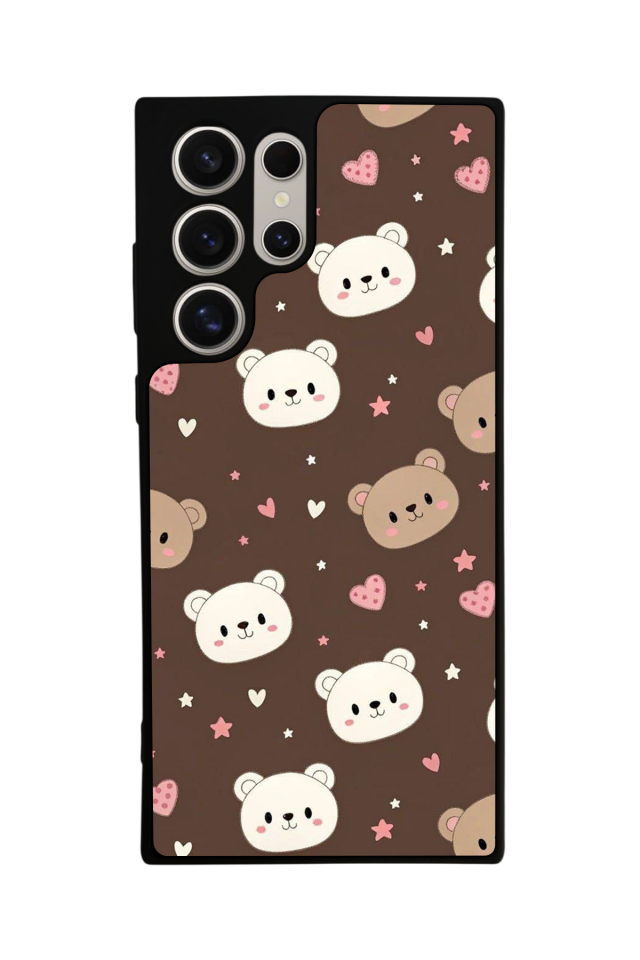 Samsung Galaxy S23 Ultra Uyumlu Ayı Tasarımlı Glossy Premium Kılıf