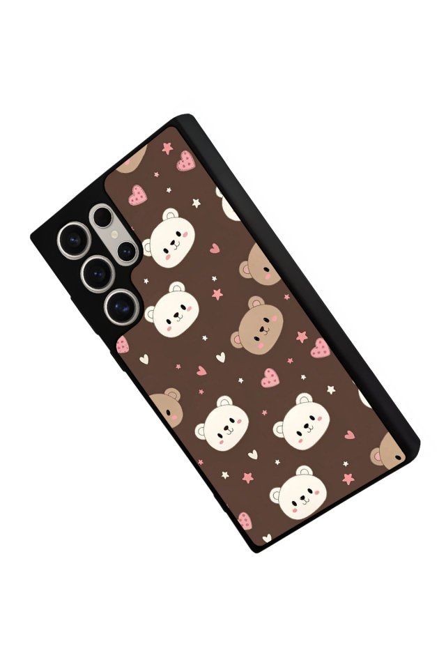 Samsung Galaxy S23 Ultra Uyumlu Ayı Tasarımlı Glossy Premium Kılıf