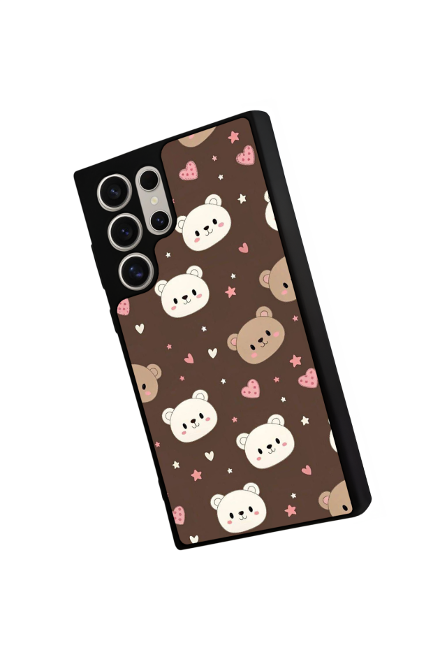 Samsung Galaxy S23 Ultra Uyumlu Ayı Tasarımlı Glossy Premium Kılıf