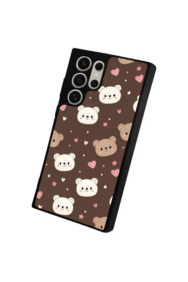 Samsung Galaxy S23 Ultra Uyumlu Ayı Tasarımlı Glossy Premium Kılıf