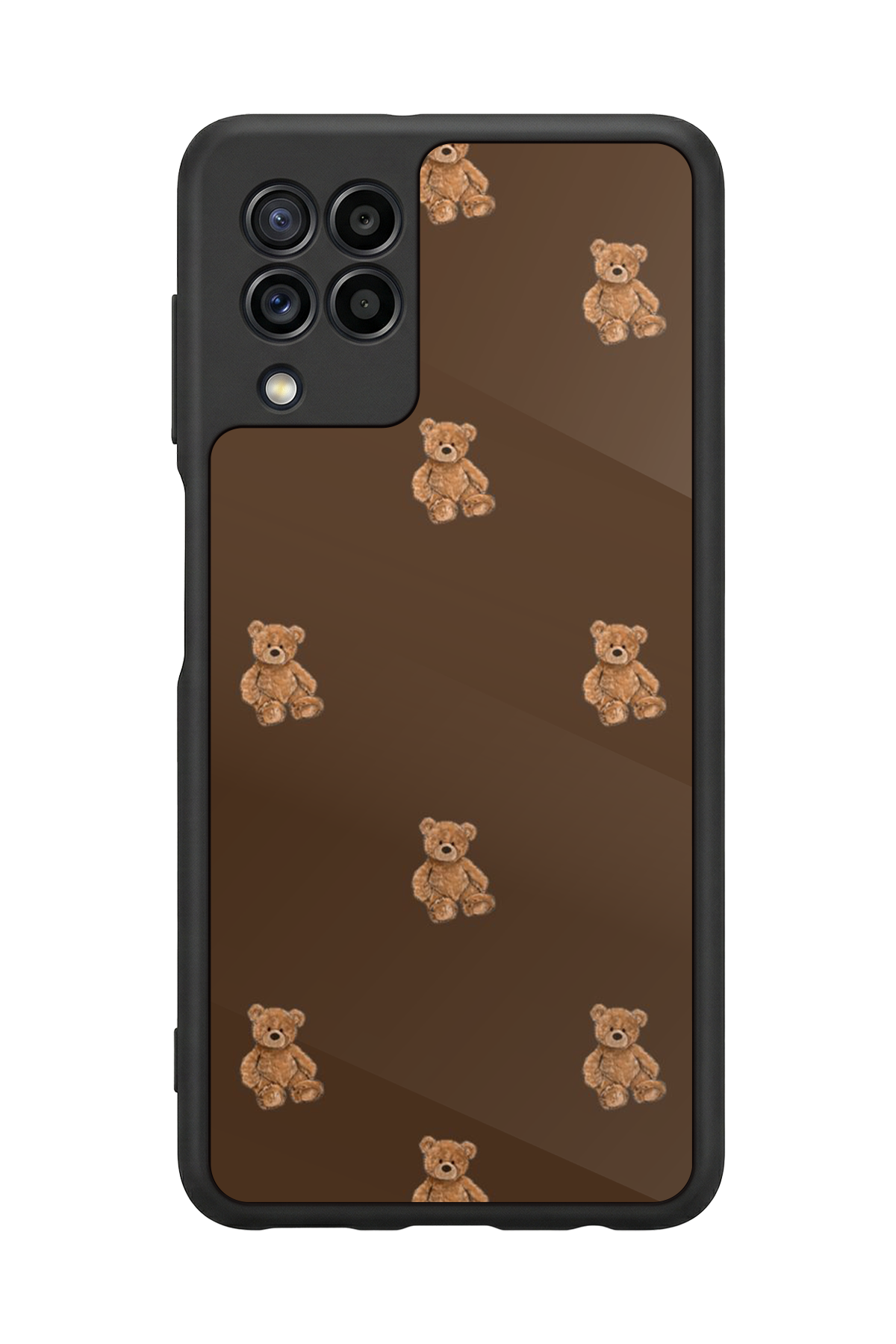 Samsung Galaxy M22 Uyumlu Ayı Tasarımlı Glossy Premium Kılıf