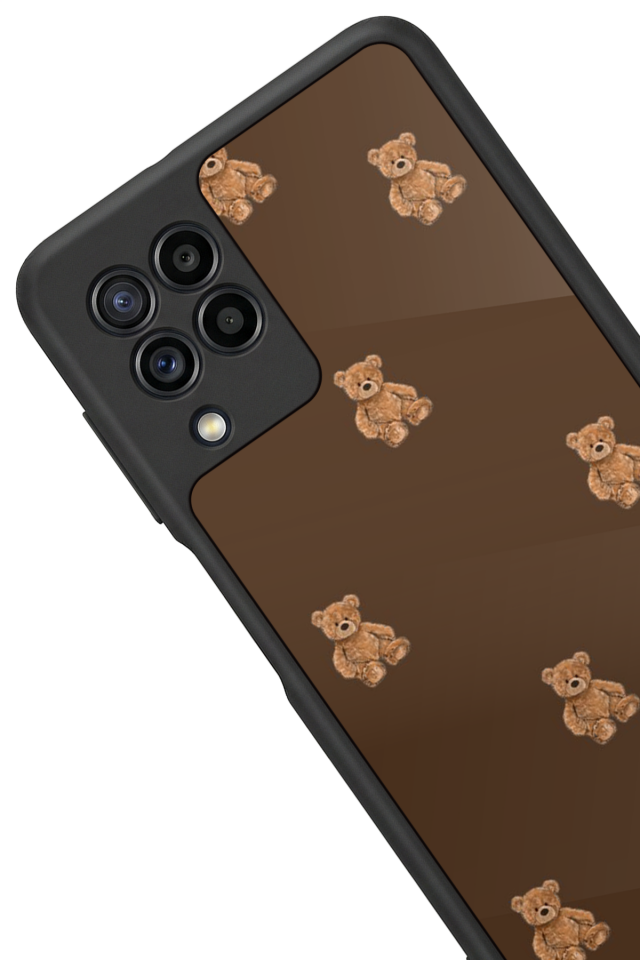 Samsung Galaxy M22 Uyumlu Ayı Tasarımlı Glossy Premium Kılıf