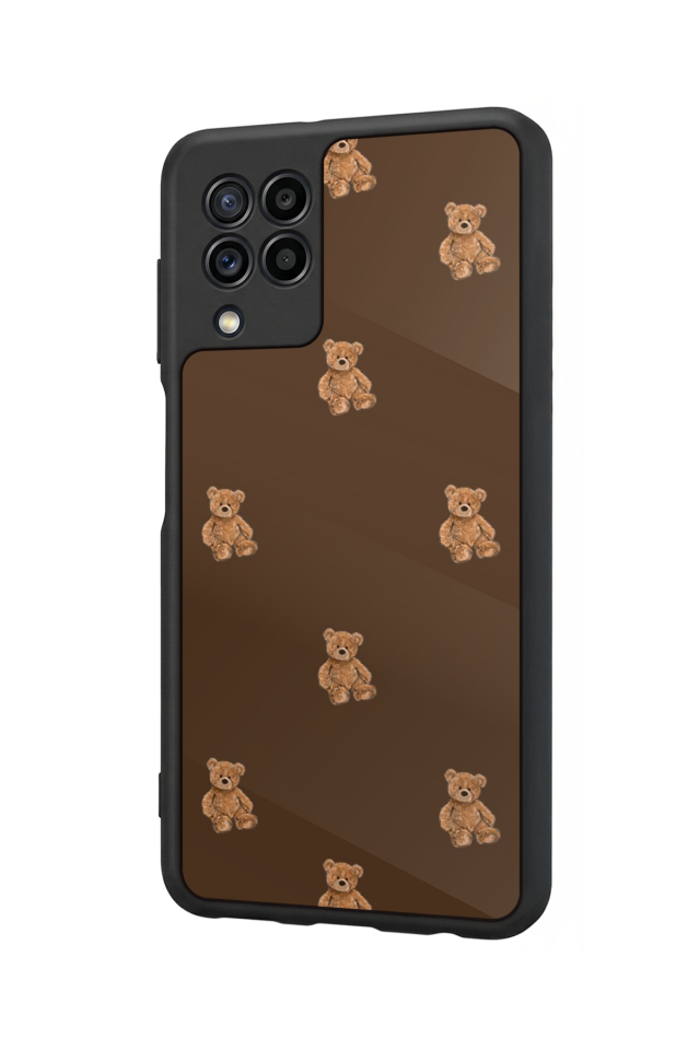 Samsung Galaxy M22 Uyumlu Ayı Tasarımlı Glossy Premium Kılıf