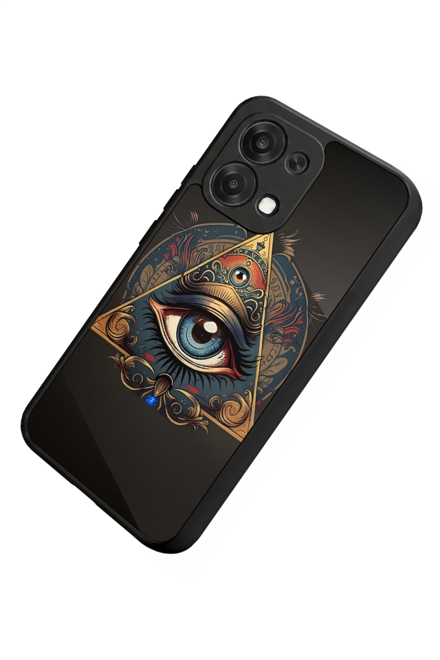 Oppo A6 Pro Uyumlu Göz Tasarımlı Glossy Premium Kılıf