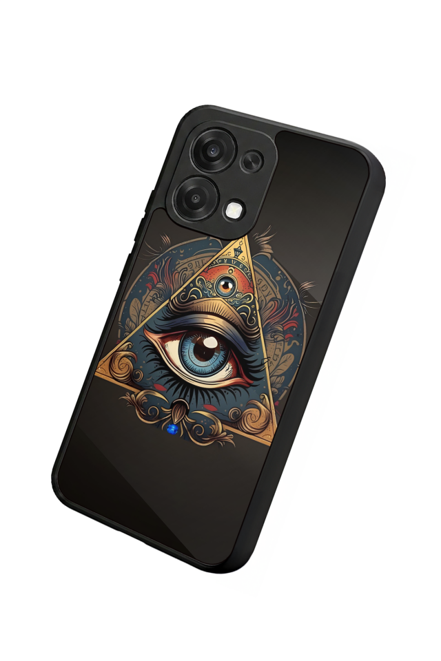 Oppo A6 Pro Uyumlu Göz Tasarımlı Glossy Premium Kılıf